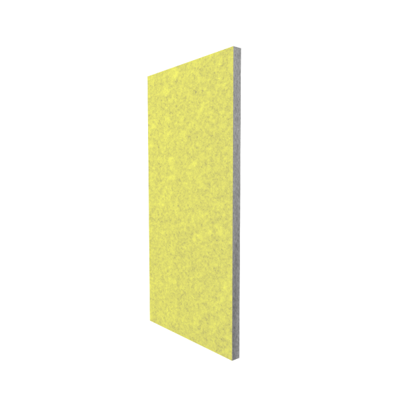 HOFA Akustiksegel grau 60 x 120 x 4 cm gelb kaschiert